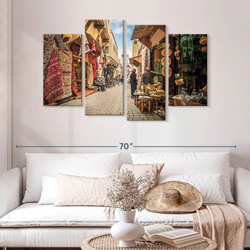 Marché marocain Nicci Fès, H 32 po x l 52 po