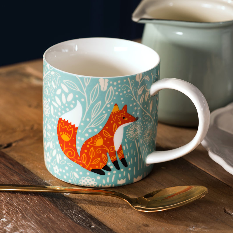Foraging Fox Bone China Coffee Mug