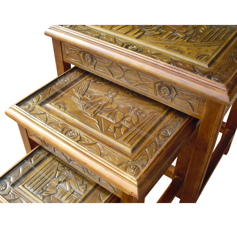 Abrams Glass Top Nesting Tables