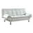 White Upholstered Tufted Convertible Sofa Bed