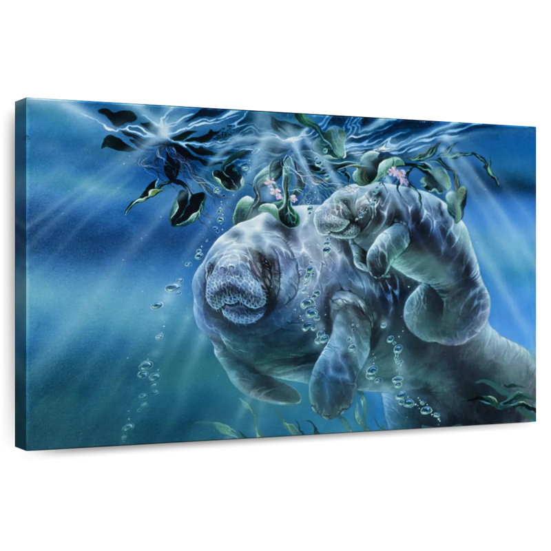 Manatees Sunshine, 26" H x 39" W