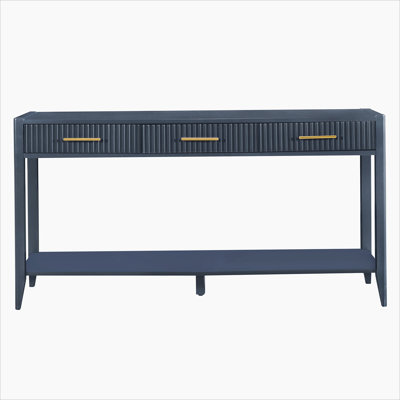 Stylish Entryway Console Table With Vertical Stripe Drawers And Long Legs, Ideal For Organizing And Enhancing Any Space