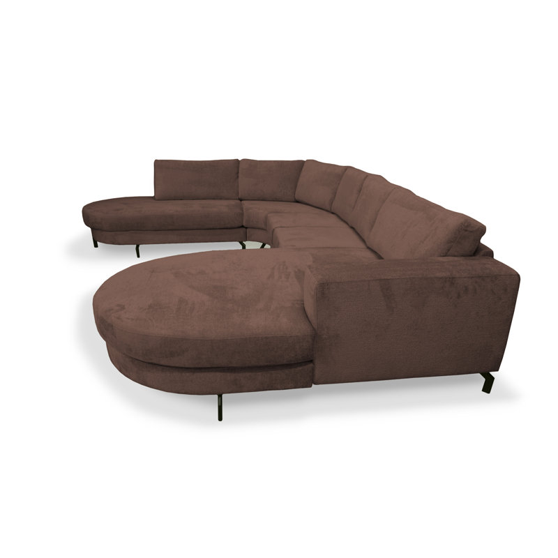 6 Seater Corner Sofa , Left Hand Facing, Walnut
