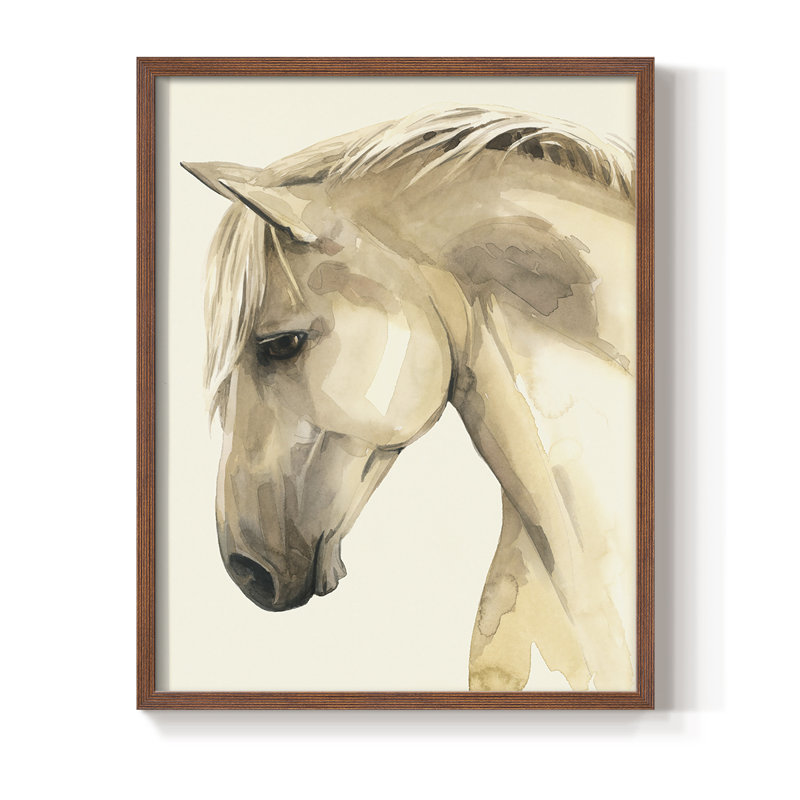 Golden Palomino II, reproduction encadrée - bois massif, Brun, H 14 po x l 11 po