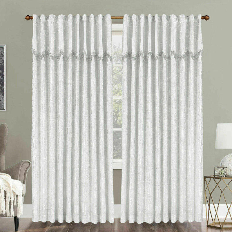 Dunaway Room Darkening Curtain Pair, 168cm Width x 228cm Drop, Cream