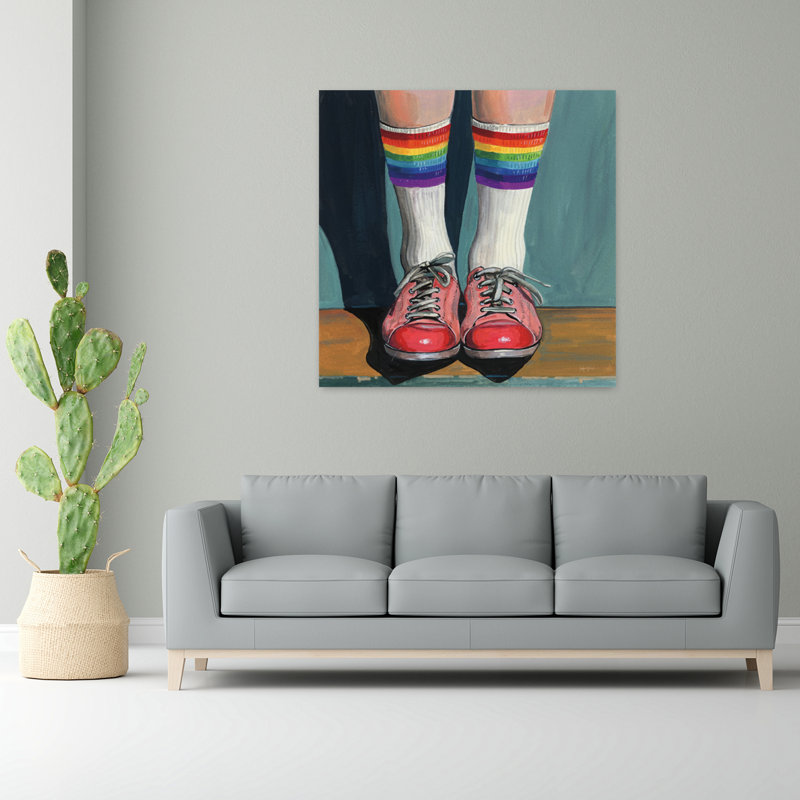 Rainbow Socks Contemporary Art, 48" H x 48" W