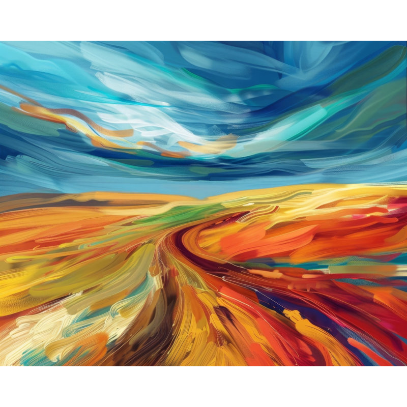 Land flow - 48"x60" Framed canvas
