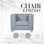 Fauteuil d'appoint en chenille bleu sarcelle clair Saree, siège rembourré pour adultes blanc