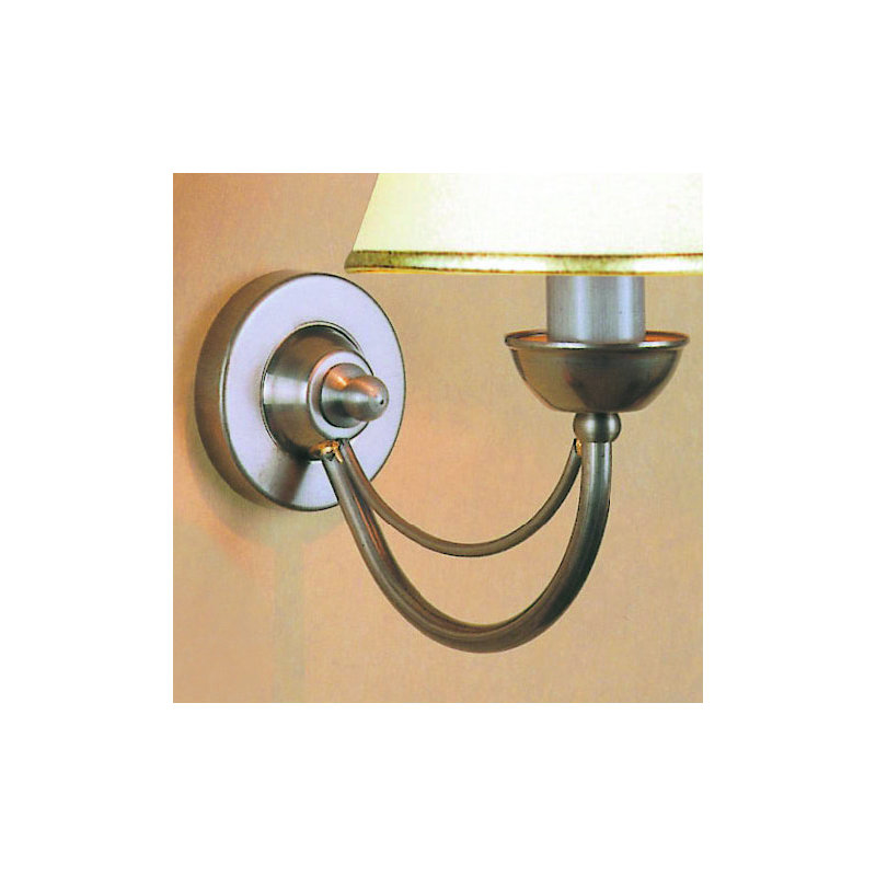 Rhoda Steel Candle Wall Light, Natural