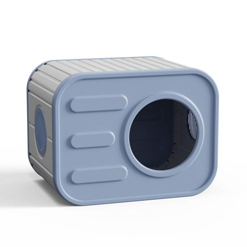 Maison de chat d'intérieur pour appareil photo, Gris te bleu