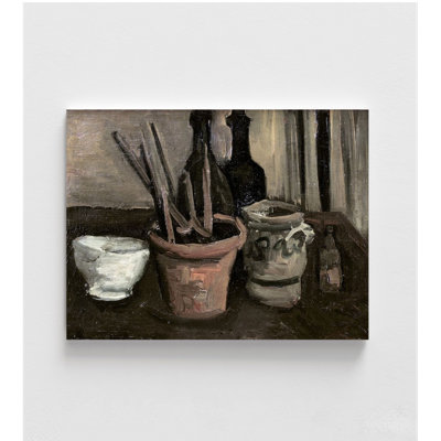 Still Life With Paintbrushes In A Pot By Vincent Van Gogh, Still Life Oil Painting Print, Van Gogh Painting Print, Wall Art