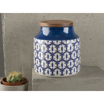 Mikasa Drift Storage Jar Blue