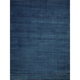 Pavia Modern Handmade Silky Nylon, Navy Area Rug
