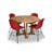 Knightly Rectangular Teak Outdoor Dining Table With Umbrella Hole , 42'' in. W 42'' in. D