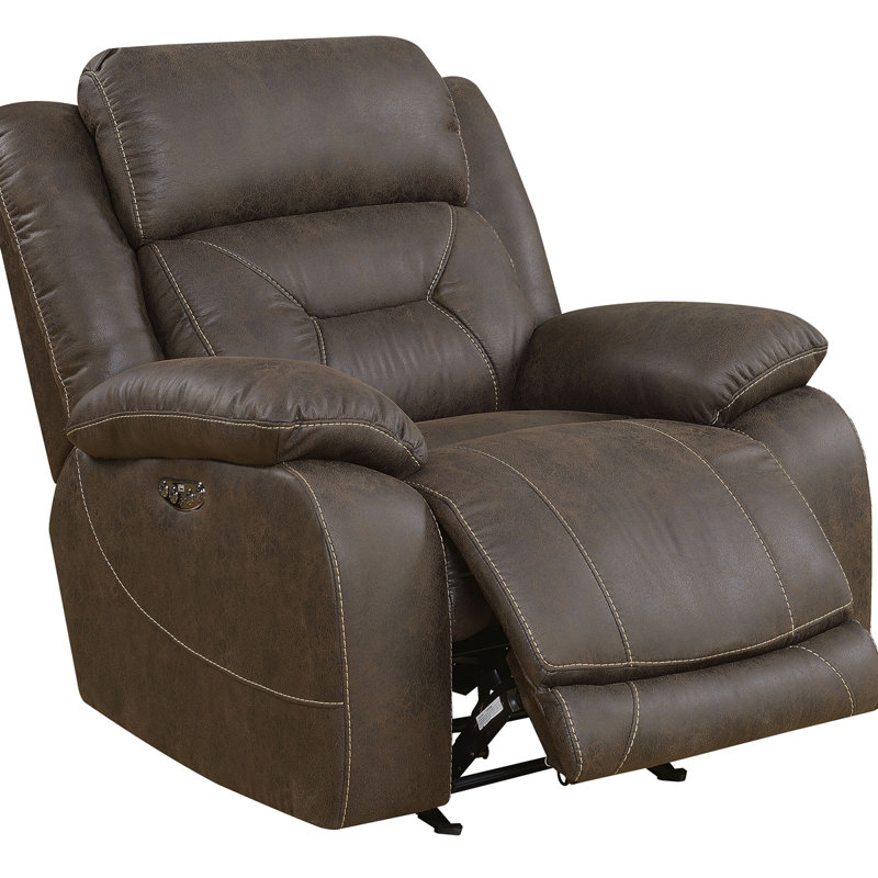 Aria - Fauteuil inclinable électrique double, Tissu brun foncé