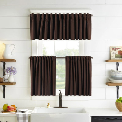 Solid Colour Kitchen Curtain