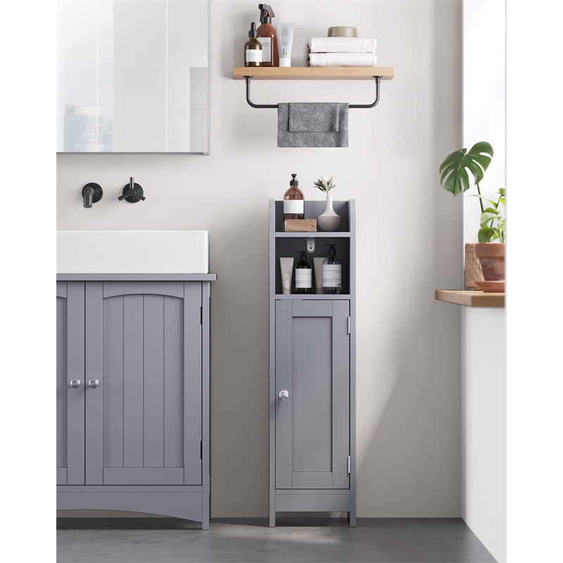 Lollar Bathroom Cabinet, Grey/Brown/Blue