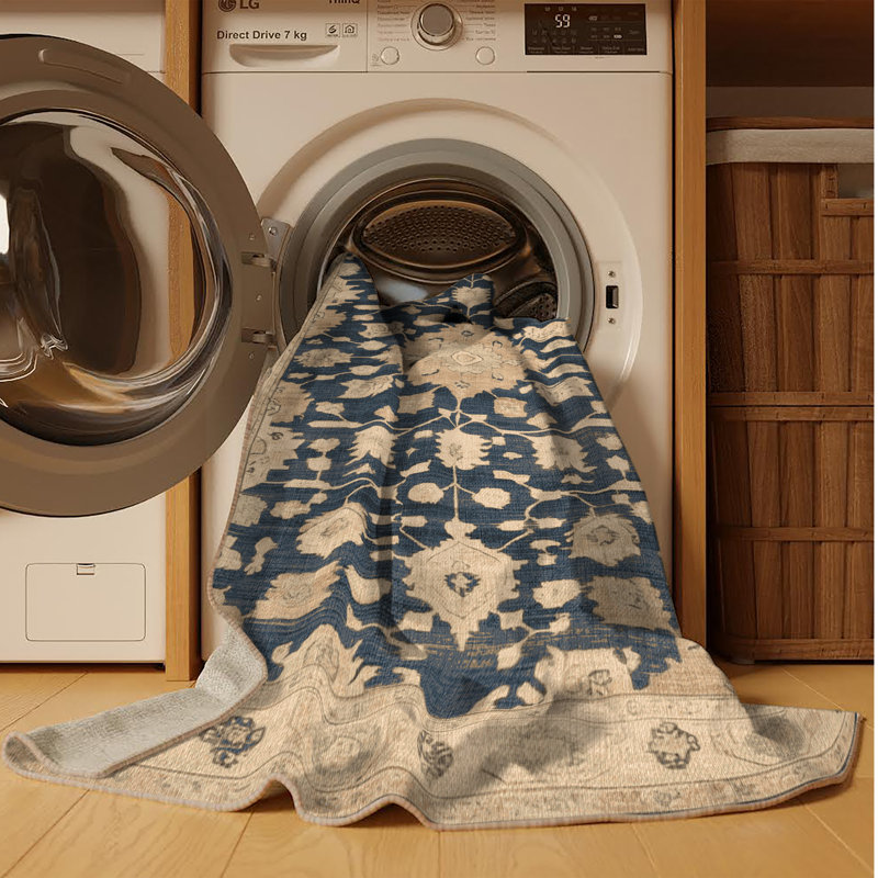 Machine Washable Overdyed Brown Area Rug, Rectangle 8' x 10'