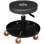 HOMCOM Rolling Mechanic Stool, Workshop Stool w/ 360 Degree Swivel, Black
