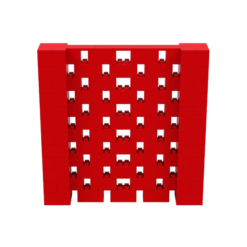 Ensemble mural Everblock, Rouge, H 72 po x l 72 po x P 12 po