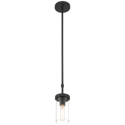 Lily 1 Light Pendant - Matte Black Finish