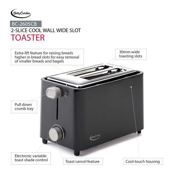 Dash 2 Slice Long Slot Clear View Toaster & Reviews