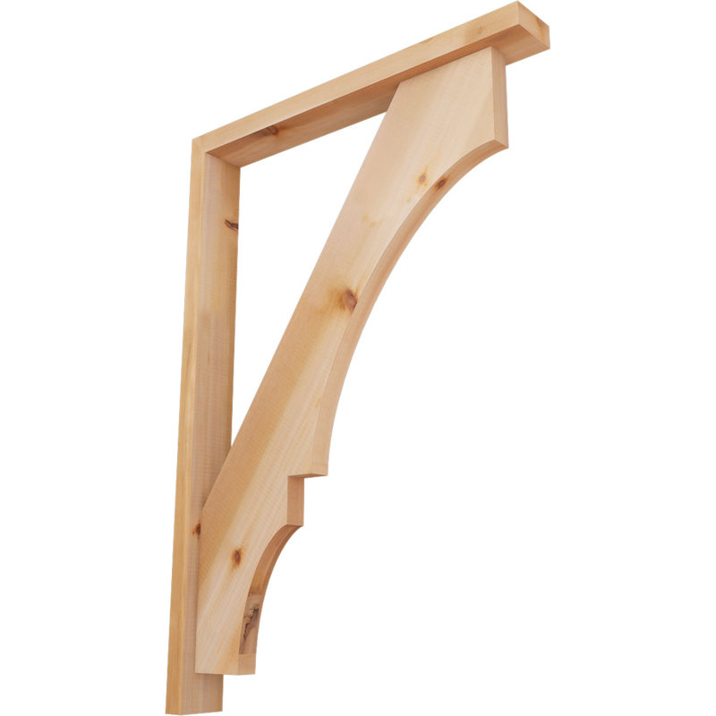Balboa Block Offset Brace Bracket, 40 x 28, 3 1/2"W Western Red Cedar (Smooth)