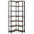 7-tier Hexagon Corner Bookshelf – Space-saving Display & Storage Unit With Side Railings, Metal Frame, Adjustable Feet For Living Room, Bedroom, Office-723279314-735428882