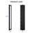 Jayeda 23.6"H Matte Black Rectangular Linear LED Outdoor Wall Lights-2011158789