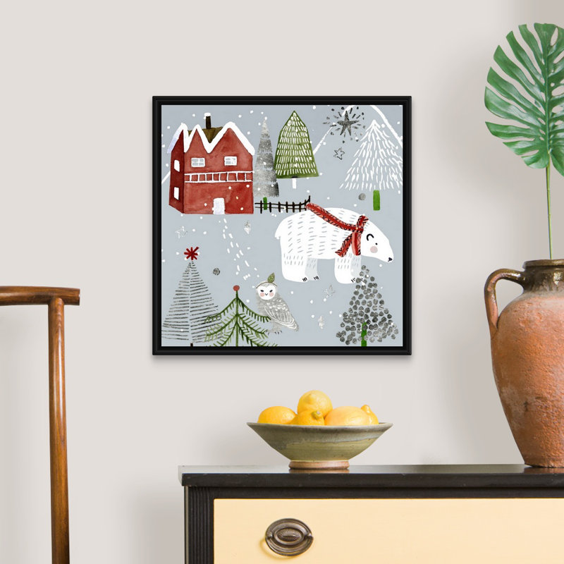 " Stars & Snowflakes IV " by Melissa Wang Painting Print, Black Framed, 18" H x 18" W x 1.75" D