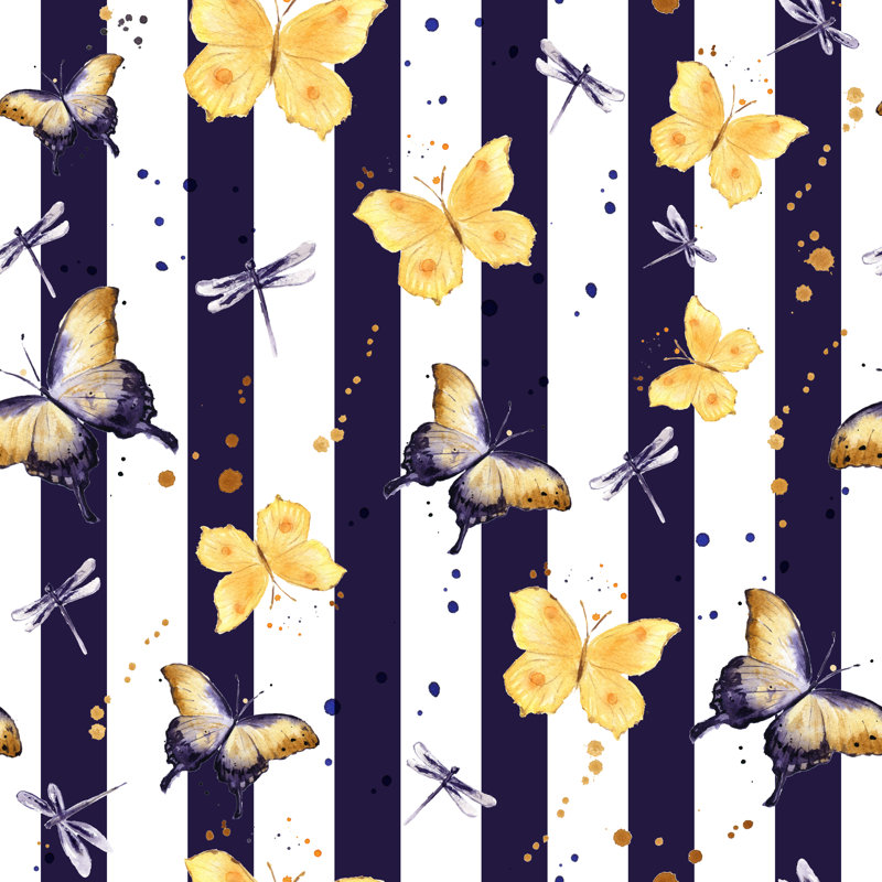 Yellow Butterflies - Wrapped Canvas Painting, 91cm H x 91cm W x 3.8cm D
