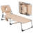 Folding Beach Lounge Chair With Pillow For Outdoor