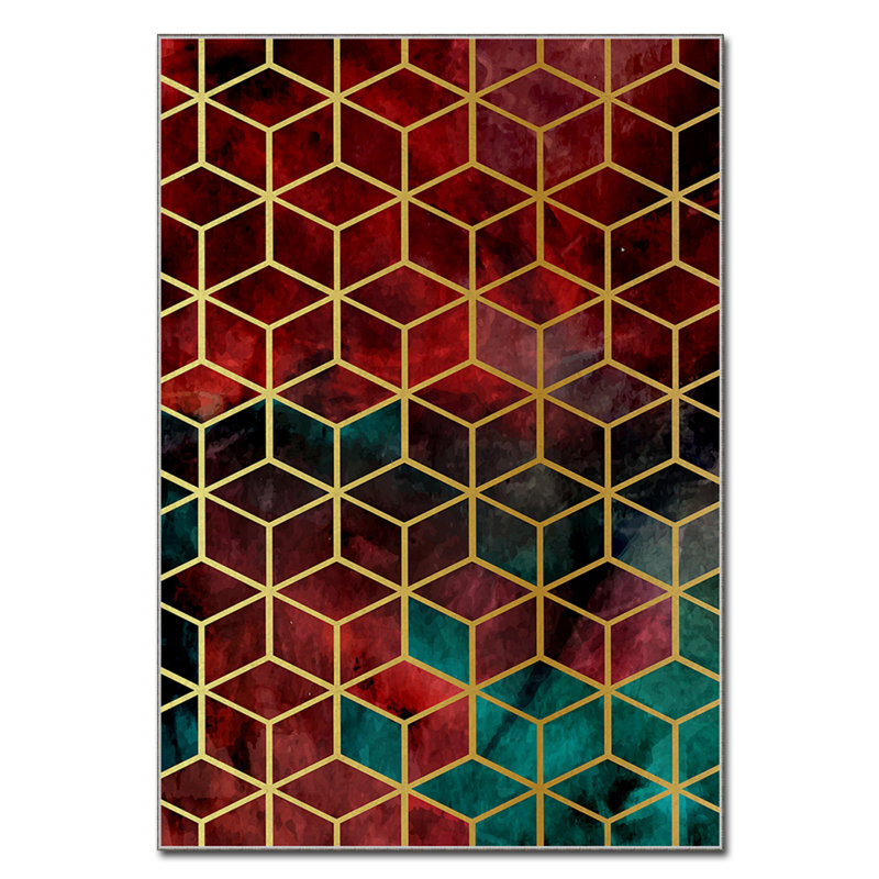 Geometric Indoor Rug, Rectangle 5'3" x 7'7"