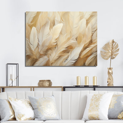 Plumes de plumes I sur toile