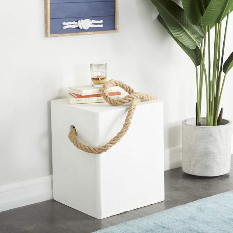 Tabouret de jardin Barrville, Blanc