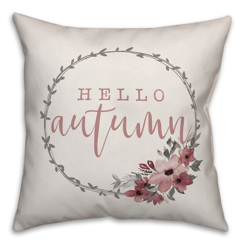 Floral Throw Pillow, 16" x 16"