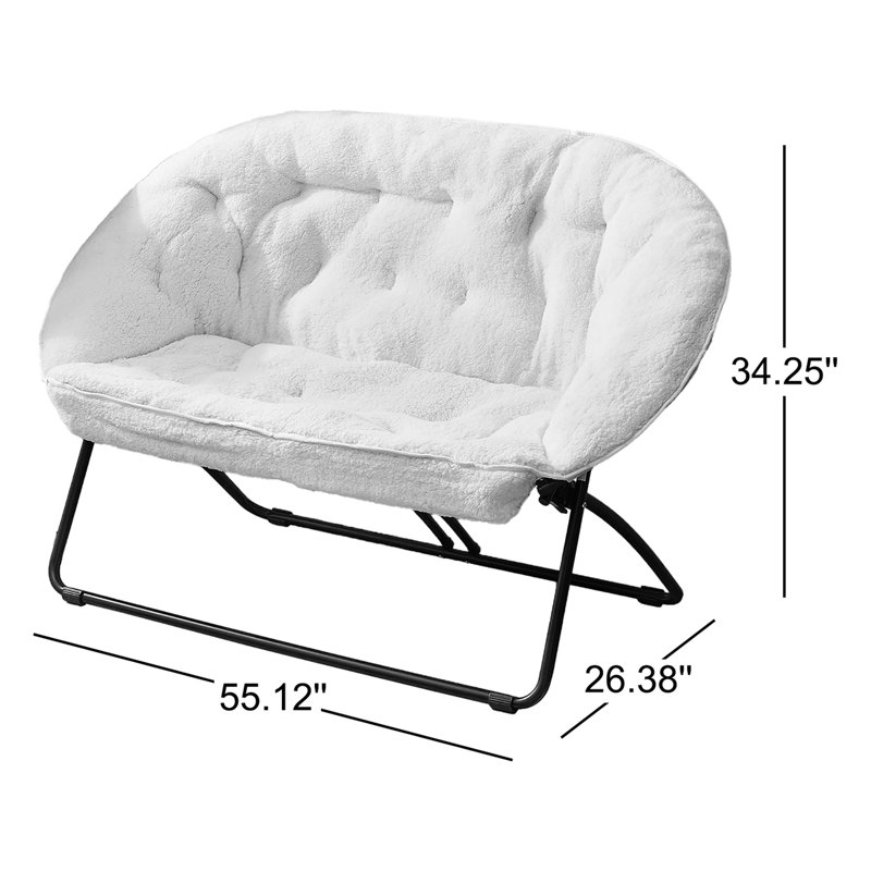 Chaise rembourrée 2 places 2East, Microfibre noire