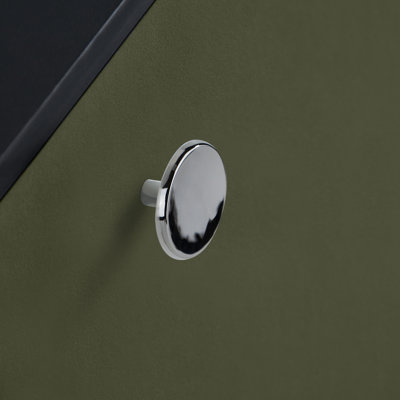 Poignée d'armoire ronde plate en chrome poli 1,5 po Flat Style (paquet de 25)