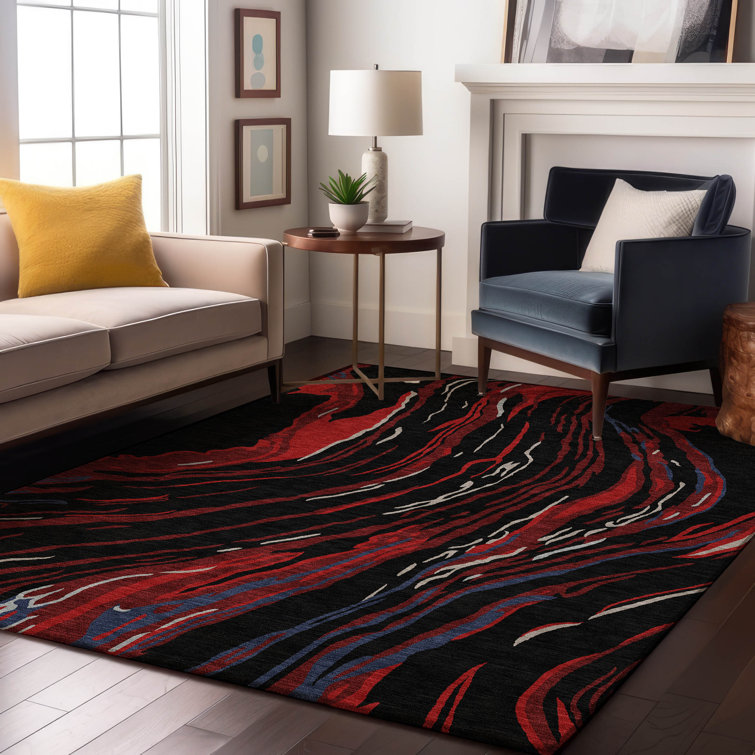Premium Machine Washable Cortes AMF1037 Swirls Rug