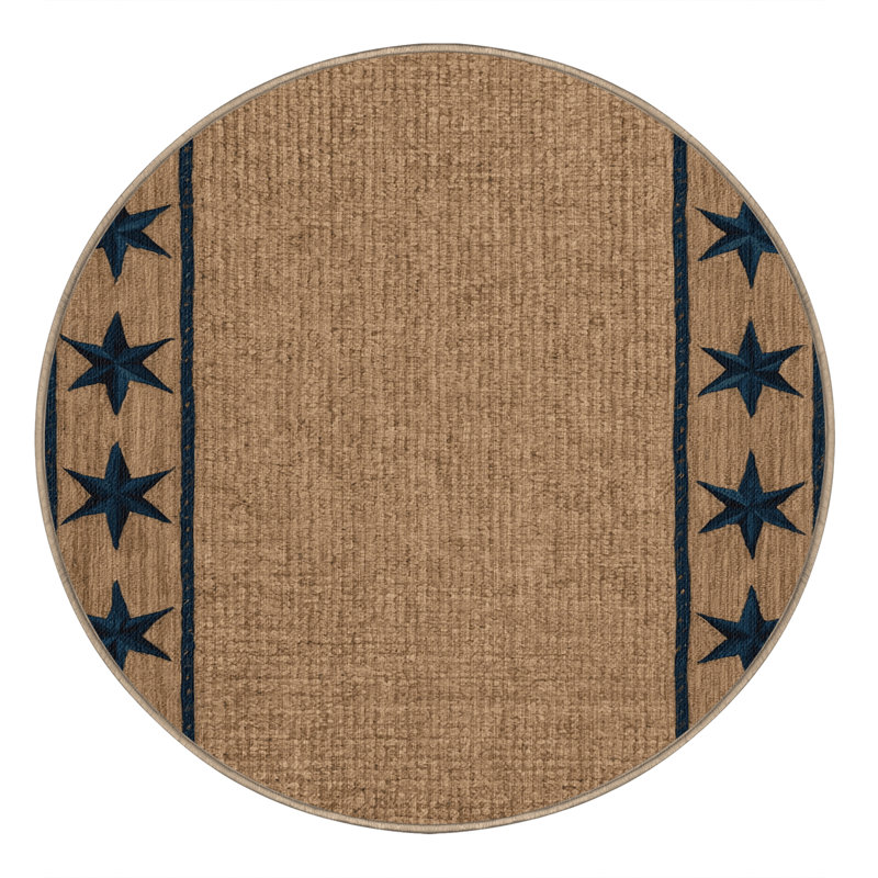 Tapis lavable Country Star Border Farm, Rond 3 pi