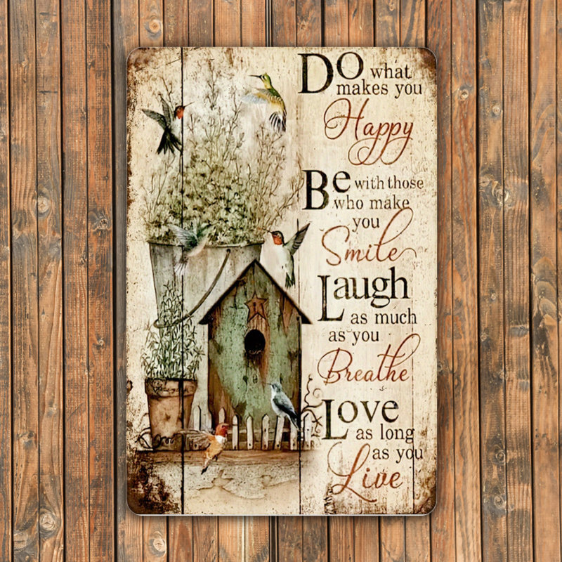 Panneau mural rétro en aluminium 12 po x 8 po, plaque murale rustique, plaque décorative résistante aux intempéries