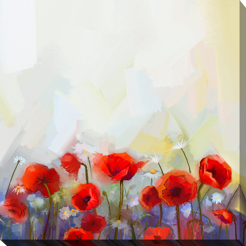 « pops is red », reproduction d’art sur toile tendue, H 36 po x l 36 po x P 1,5 po