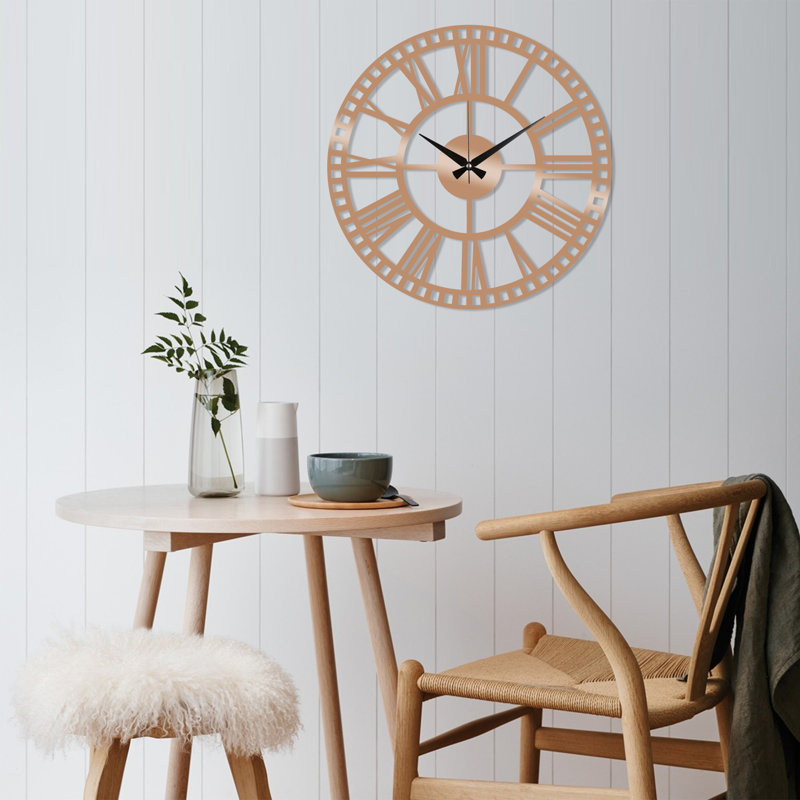 Horloge murale 19 po Lowrey, Cuivre / noir