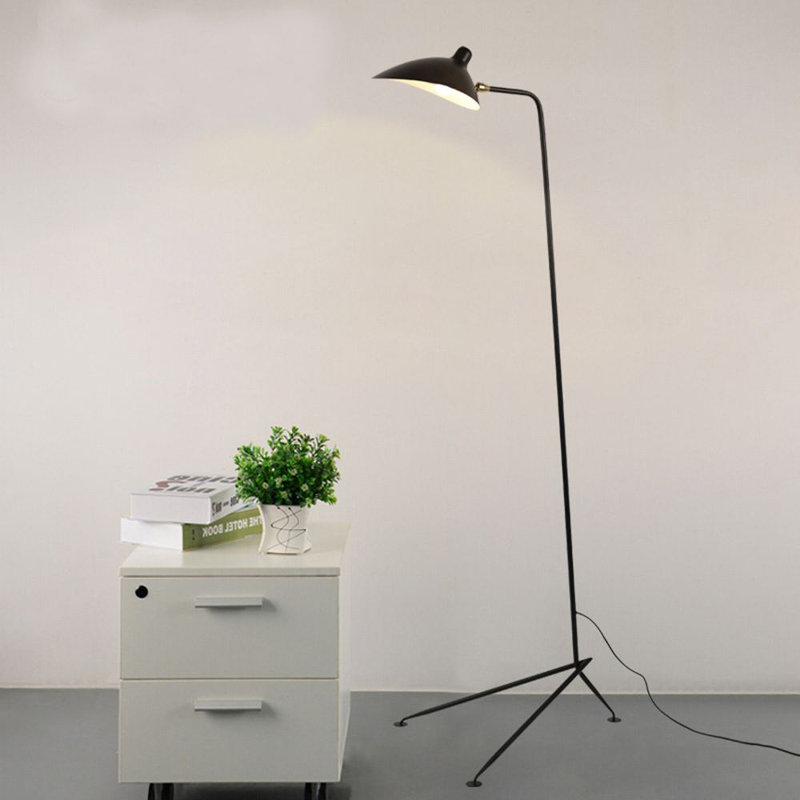 61'' Metallic Swing Arm Floor Lamp