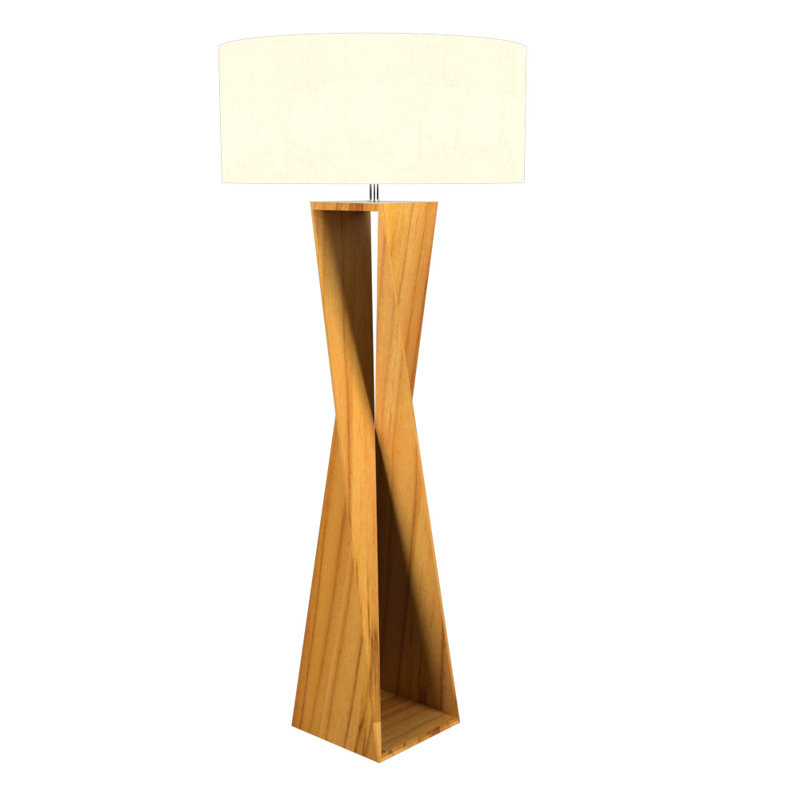 Spin Floor Lamp, Teak