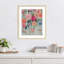 «Happy Floral» par Asia Jensen, reproduction d'art encadrée sur bois-100672229