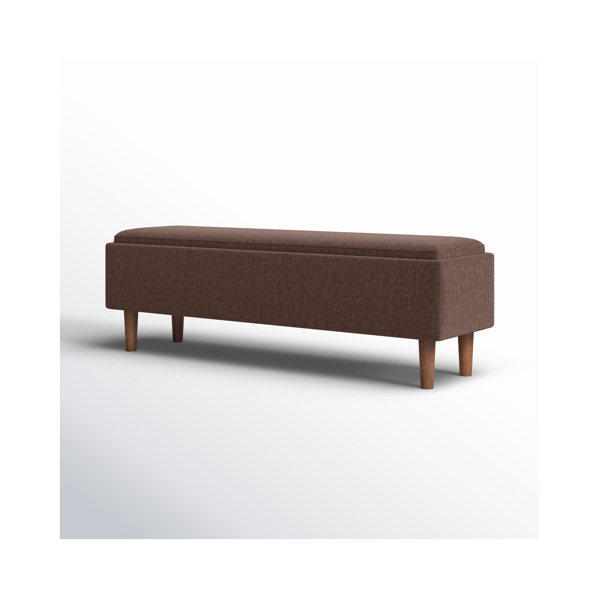 Rama Storage Bench, Honeycomb Brown Chenille
