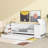 Twin Size Daybed With Storage Arms, Trundle And Charging Station-815947341