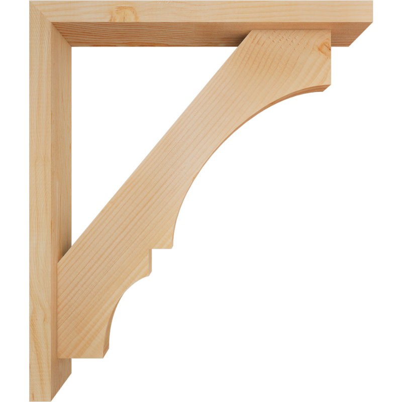 Balboa Block Offset Brace Bracket, 28 x 24, 3 1/2"W Douglas Fir (Smooth)