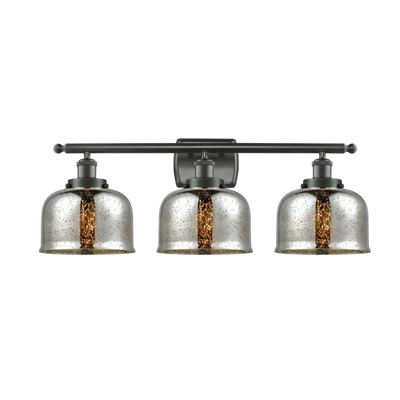 Éclairage pour salle de bain à 3 lumières 28 po Ballston Urban Bell, Incandescent, Bronze frotté à l'huile